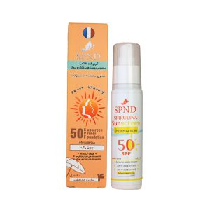 کرم ضد آفتاب SPF50 پوست خشک و نرمال SPND (بی رنگ)